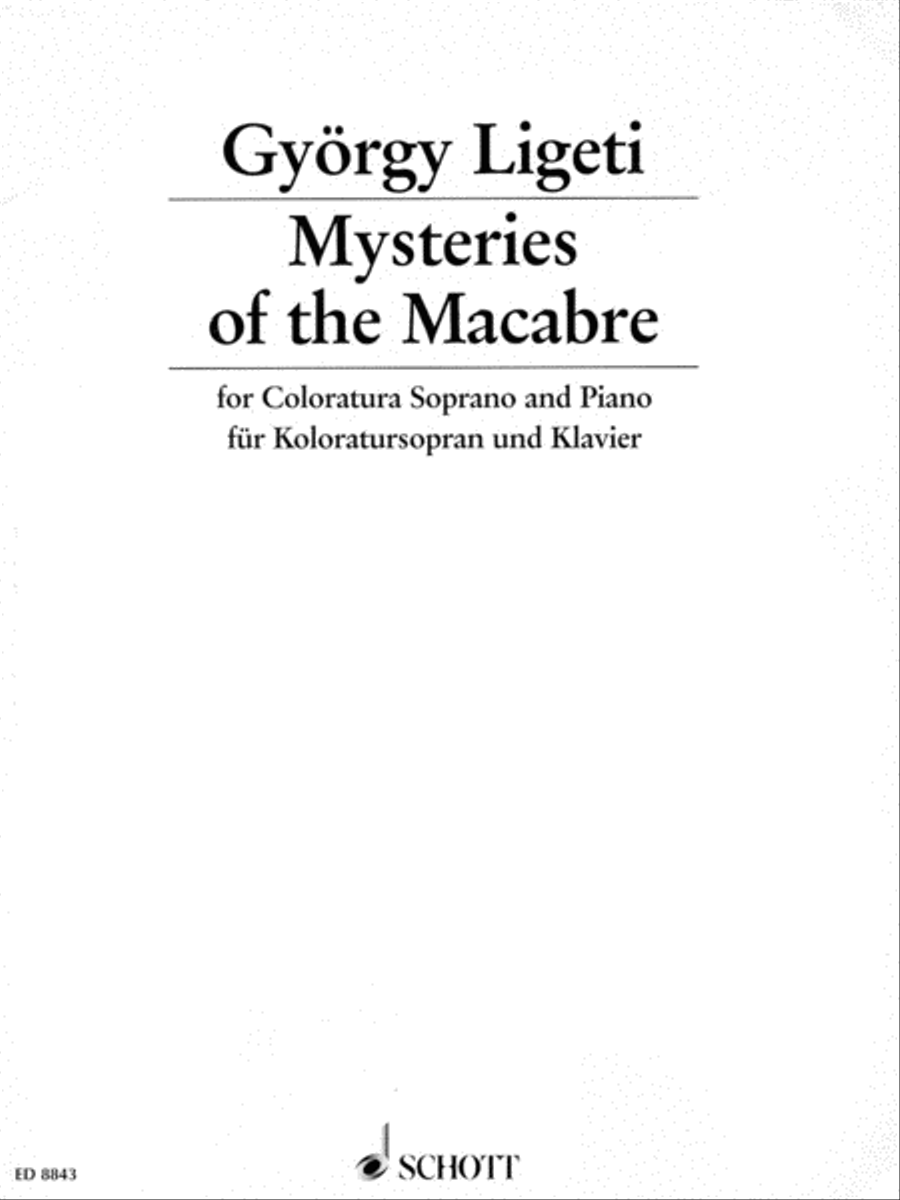 Mysteries of the Macabre Piano Accompaniment scores gallery preview page 1