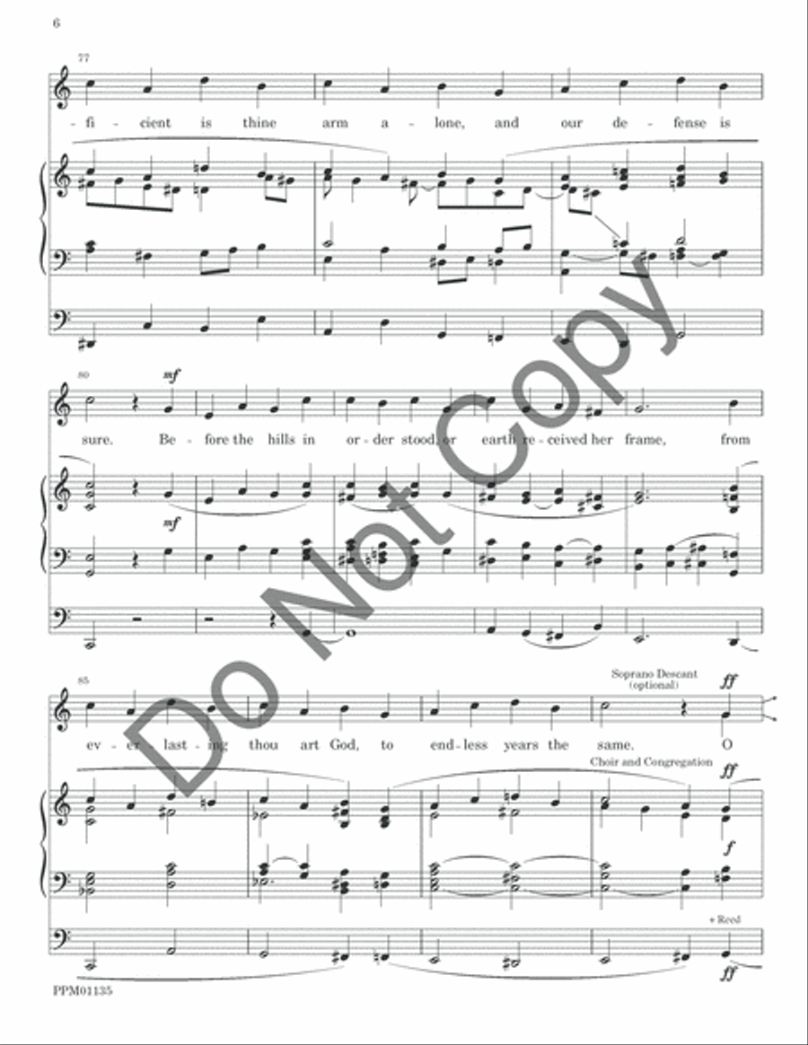 O God Our Help in Ages Past: Fanfare, Recitative and Hymn Organ scores gallery preview page 9