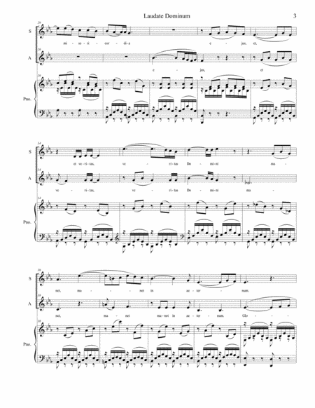 Laudate Dominum (Duet for Soprano & Alto Solo - Piano Accompaniment) image number null