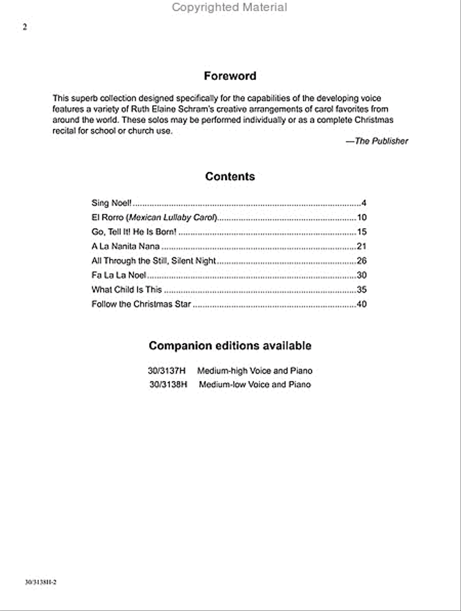 Christmas Dreams and Reflections - Medium-low Voice Medium Voice scores gallery preview page 2