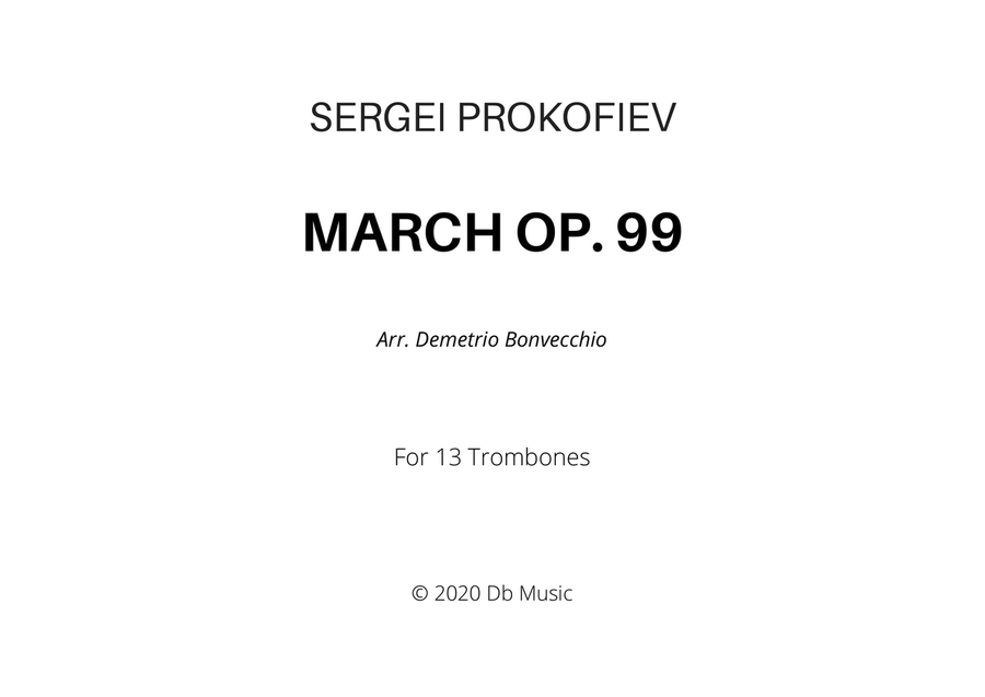 March, op. 99 (for Trombone Choir) Euphonium scores gallery preview page 1