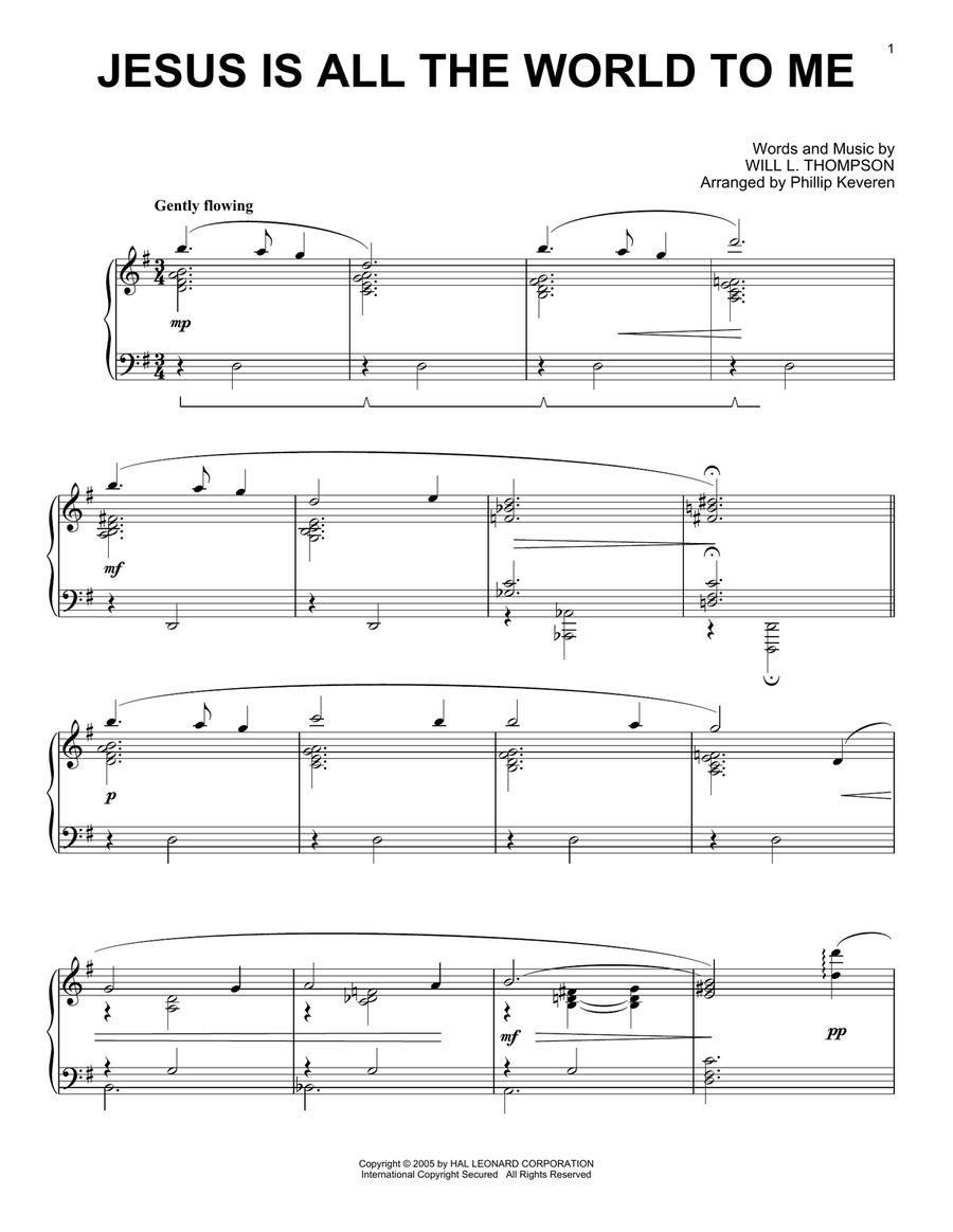 Jesus Is All The World To Me [Jazz version] (arr. Phillip Keveren) Piano Solo scores gallery preview page 1