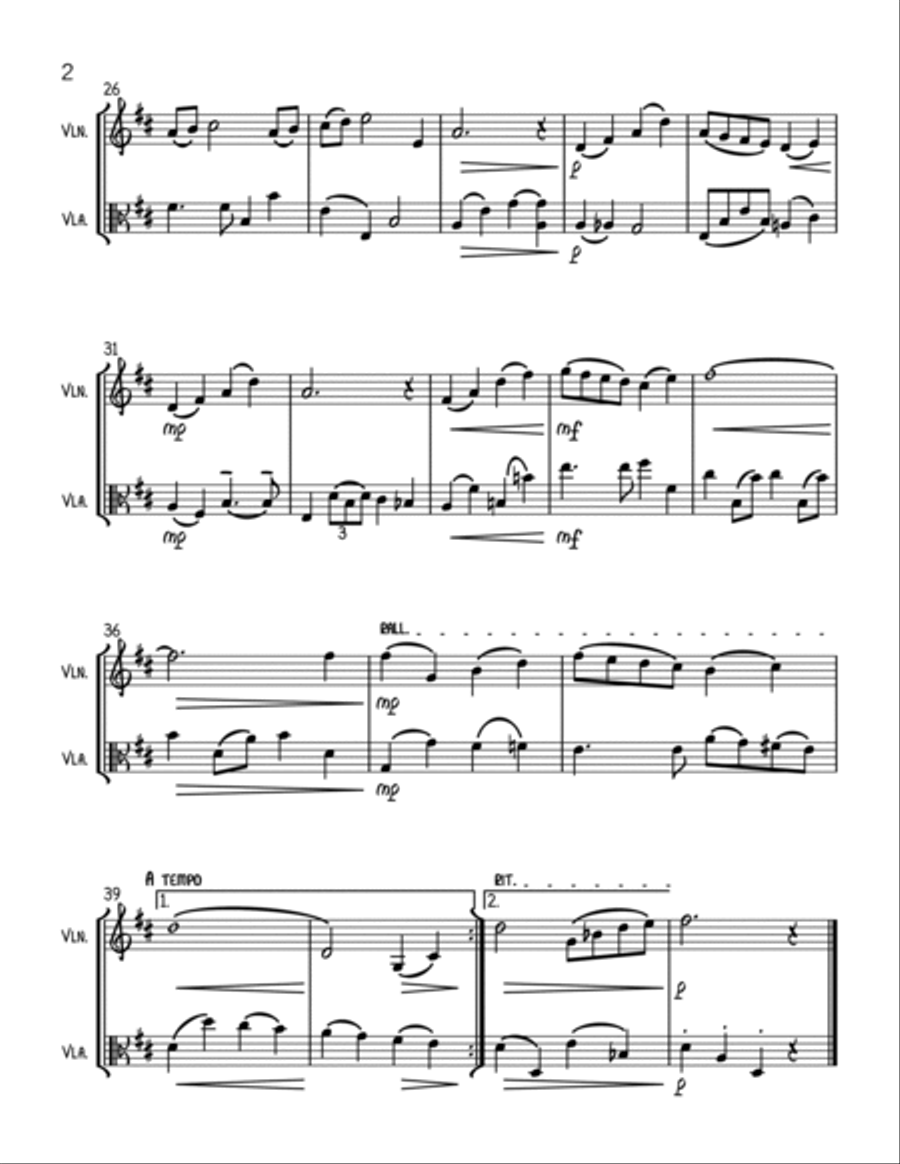 Have Yourself A Merry Little Christmas String Duet scores gallery preview page 2