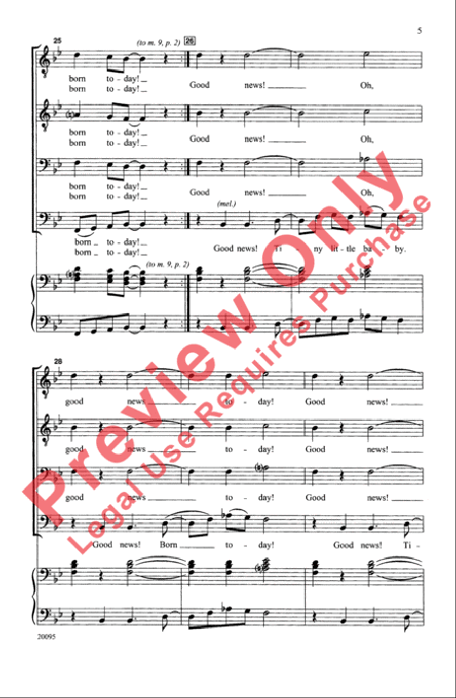 Good News! (A Christmas Spiritual) Men's Choir scores gallery preview page 5