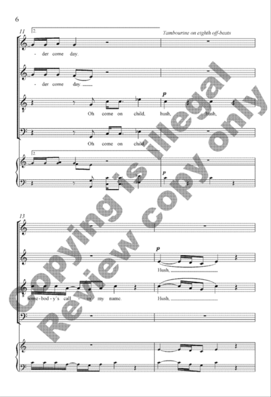Yonder Come Day 4-Part scores gallery preview page 6