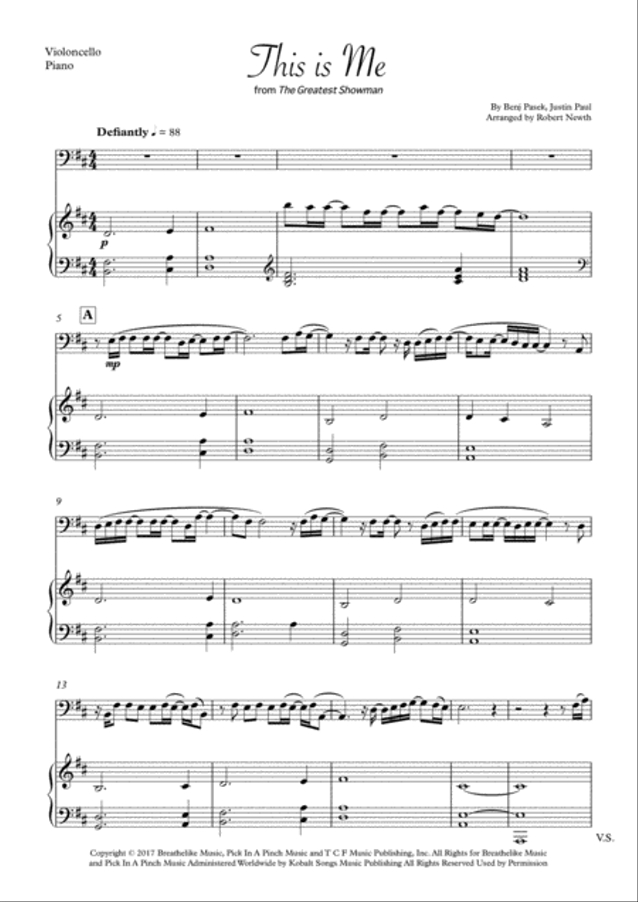 This Is Me Piano scores gallery preview page 1