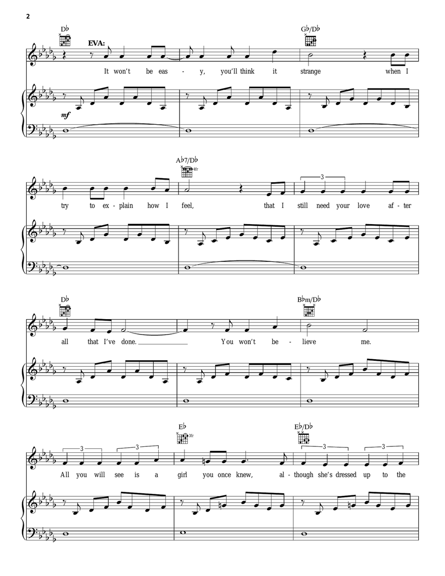 Don't Cry For Me Argentina Guitar scores gallery preview page 2