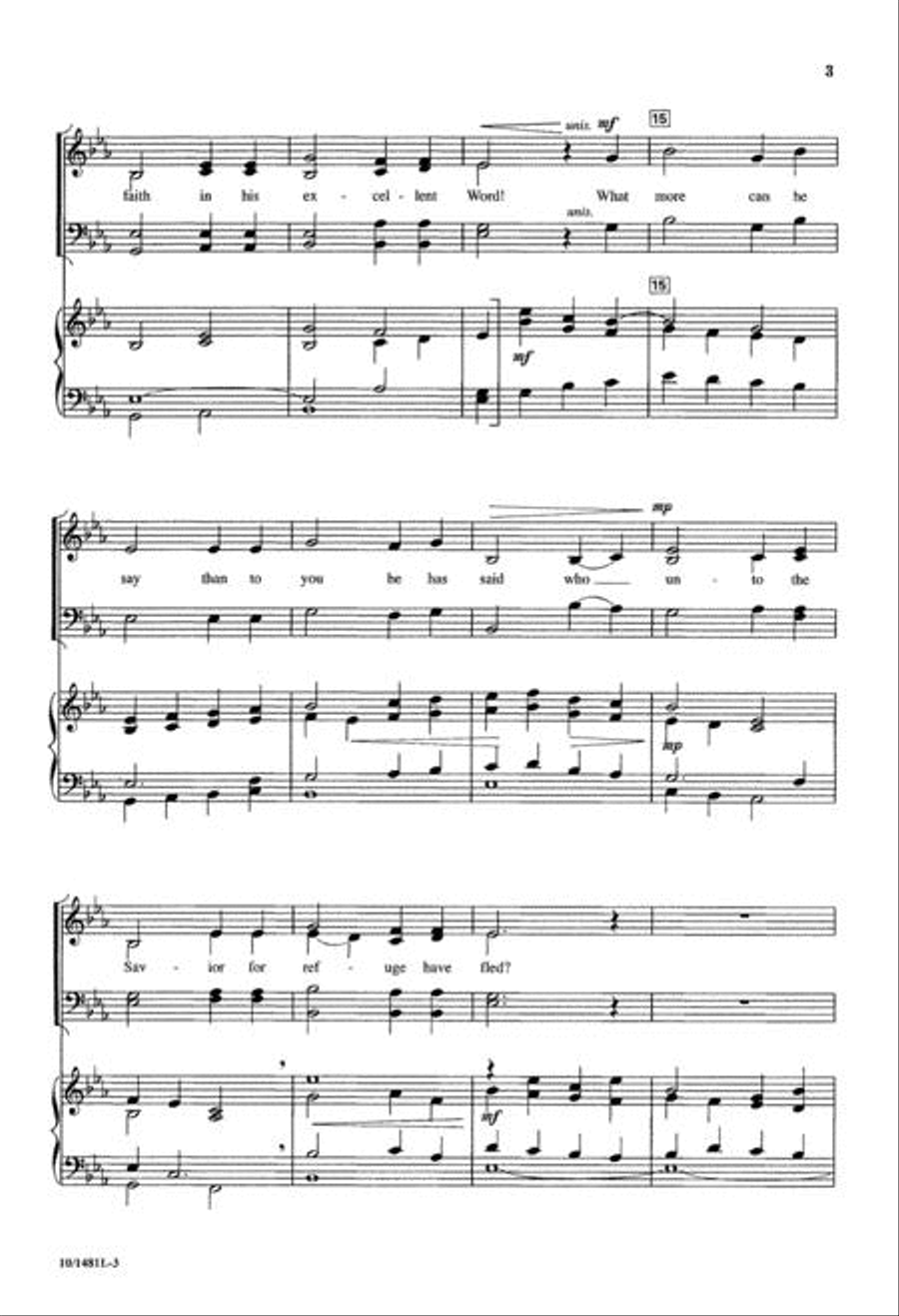 How Firm a Foundation 4-Part scores gallery preview page 3