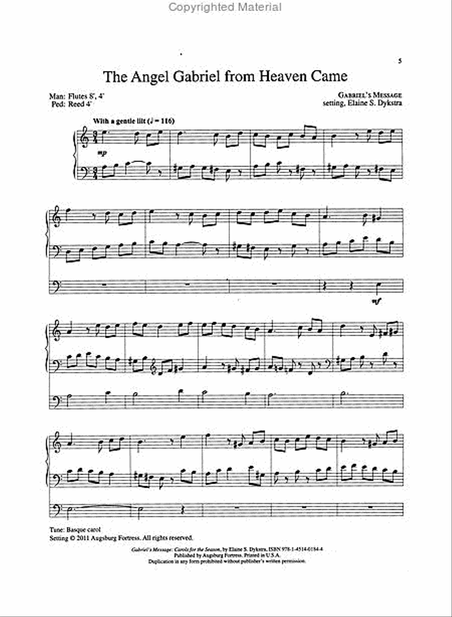 Gabriel's Message Gabriel's Message Organ scores gallery preview page 2