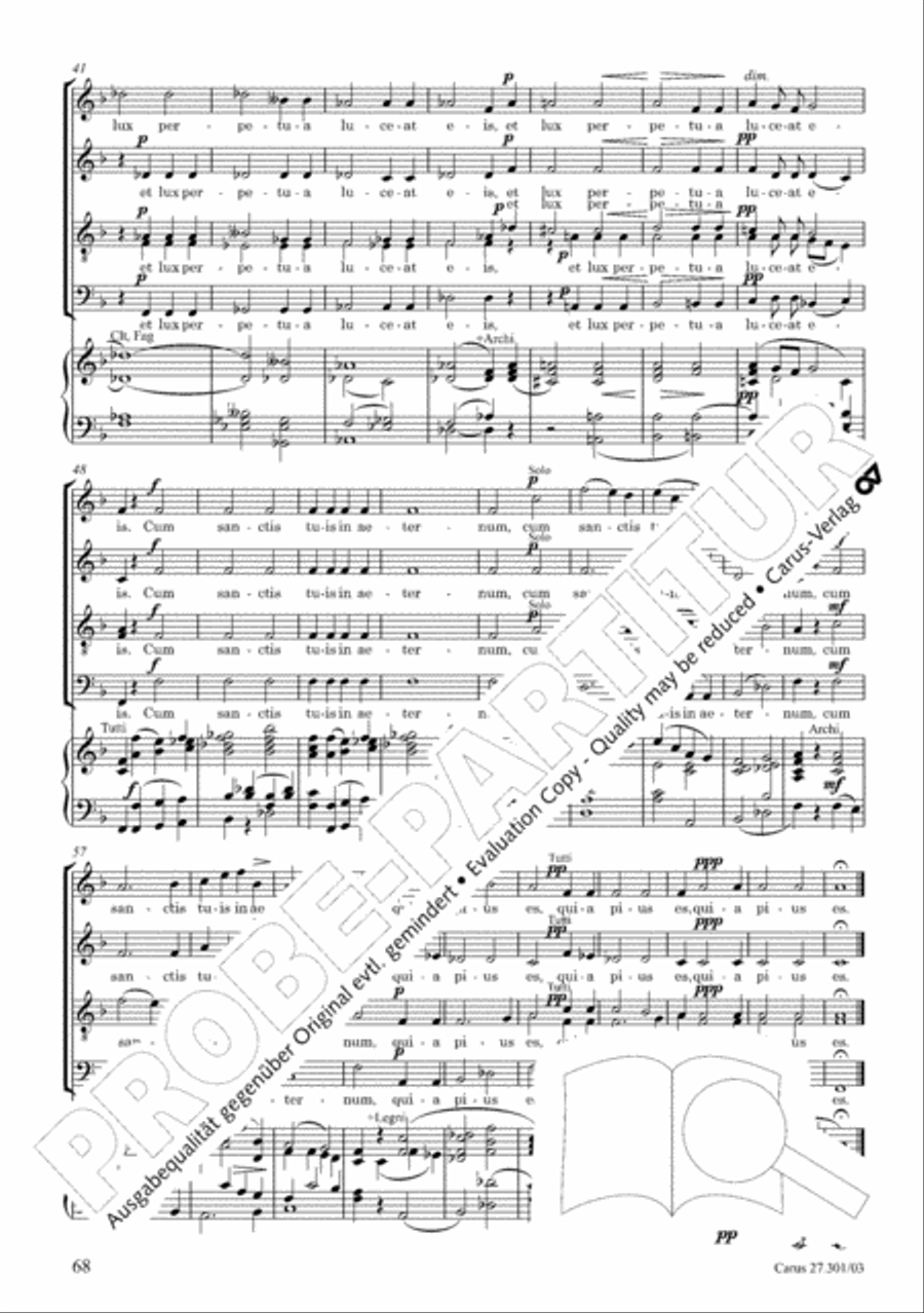 Requiem in F minor 4-Part scores gallery preview page 73