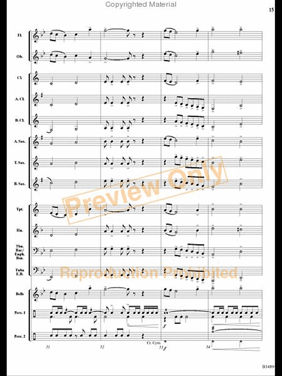 Quest of the Knights Templar Concert Band scores gallery preview page 14