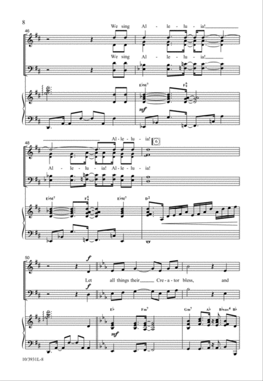 All Creatures of Our God and King 4-Part scores gallery preview page 8