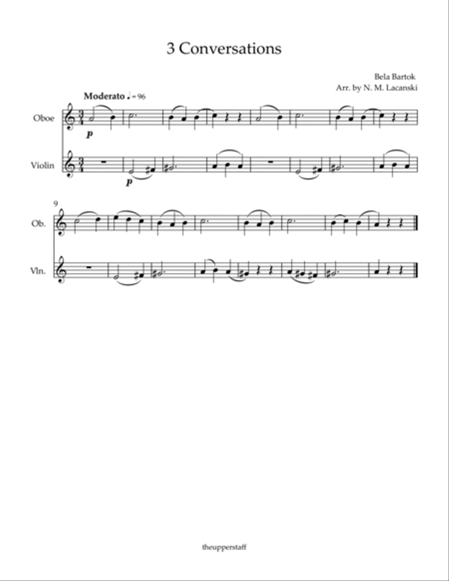 3 Conversations Oboe scores gallery preview page 2