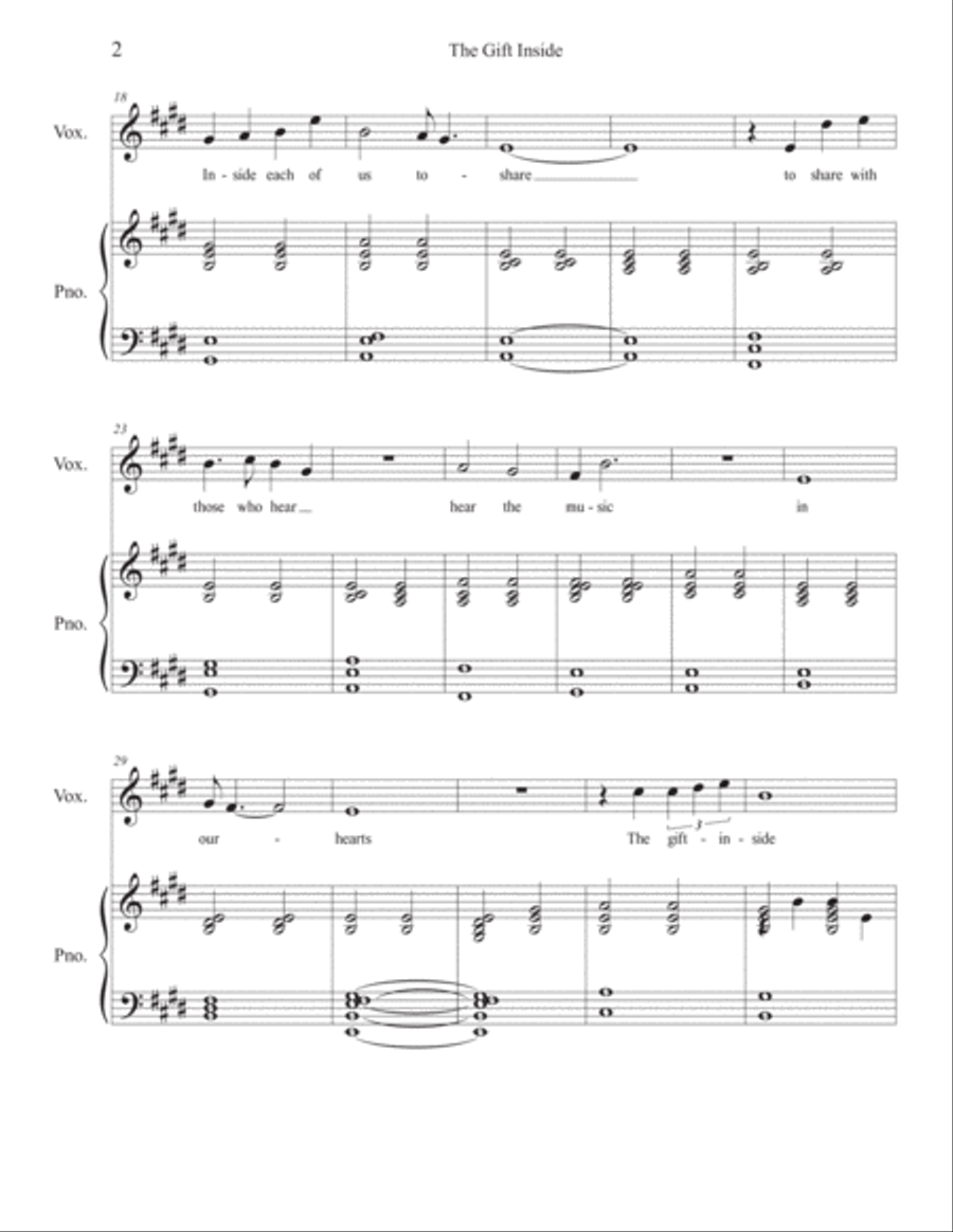 The Gift Inside Voice scores gallery preview page 2
