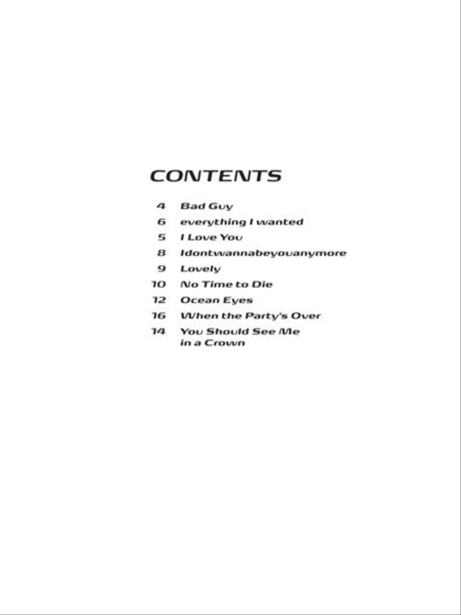 Billie Eilish Billie Eilish Horn scores gallery preview page 3
