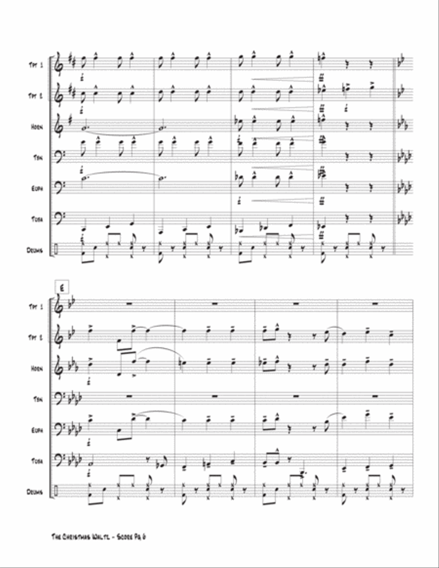 The Christmas Waltz Brass Ensemble scores gallery preview page 6