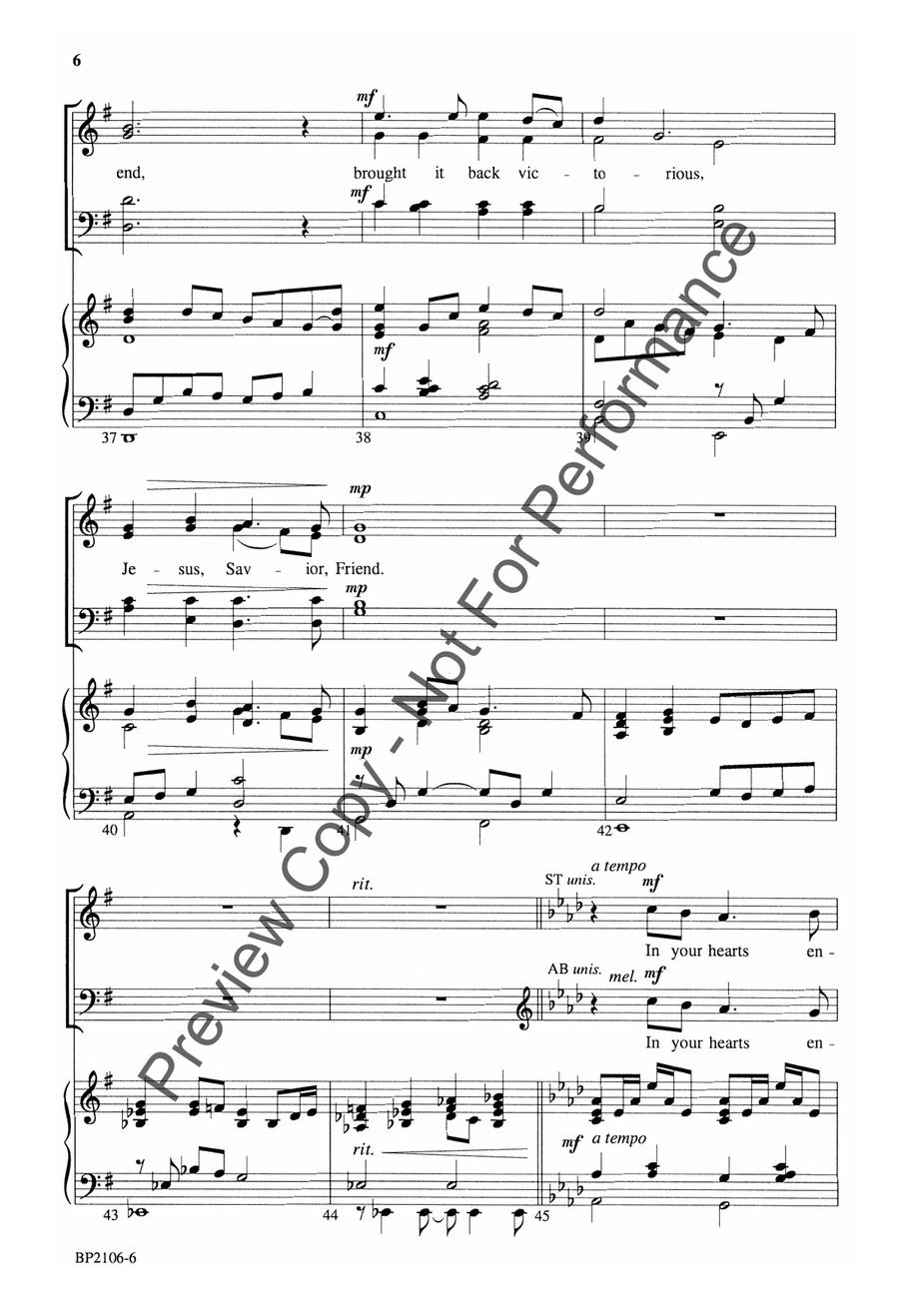 At the Name of Jesus 4-Part scores gallery preview page 5