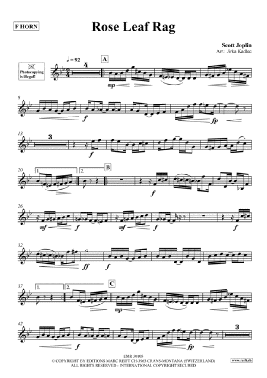 Rose Leaf Rag Horn scores gallery preview page 2