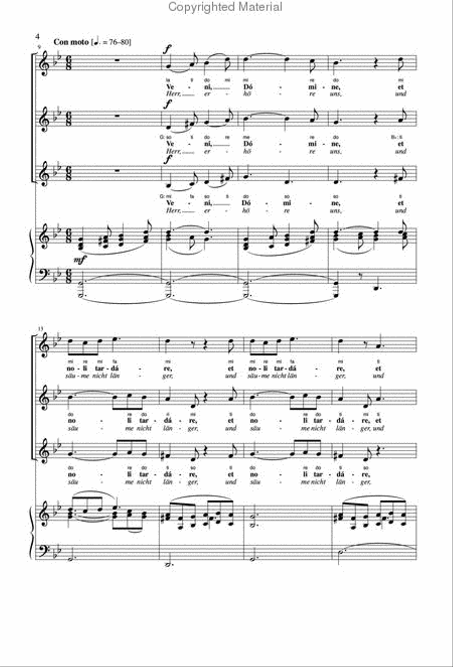 Veni, Domine / Herr, erhöre uns SSA scores gallery preview page 3