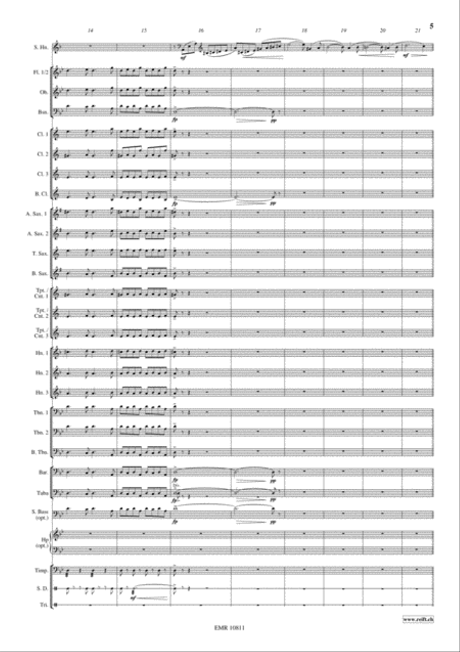 Horn Concerto Concert Band scores gallery preview page 6