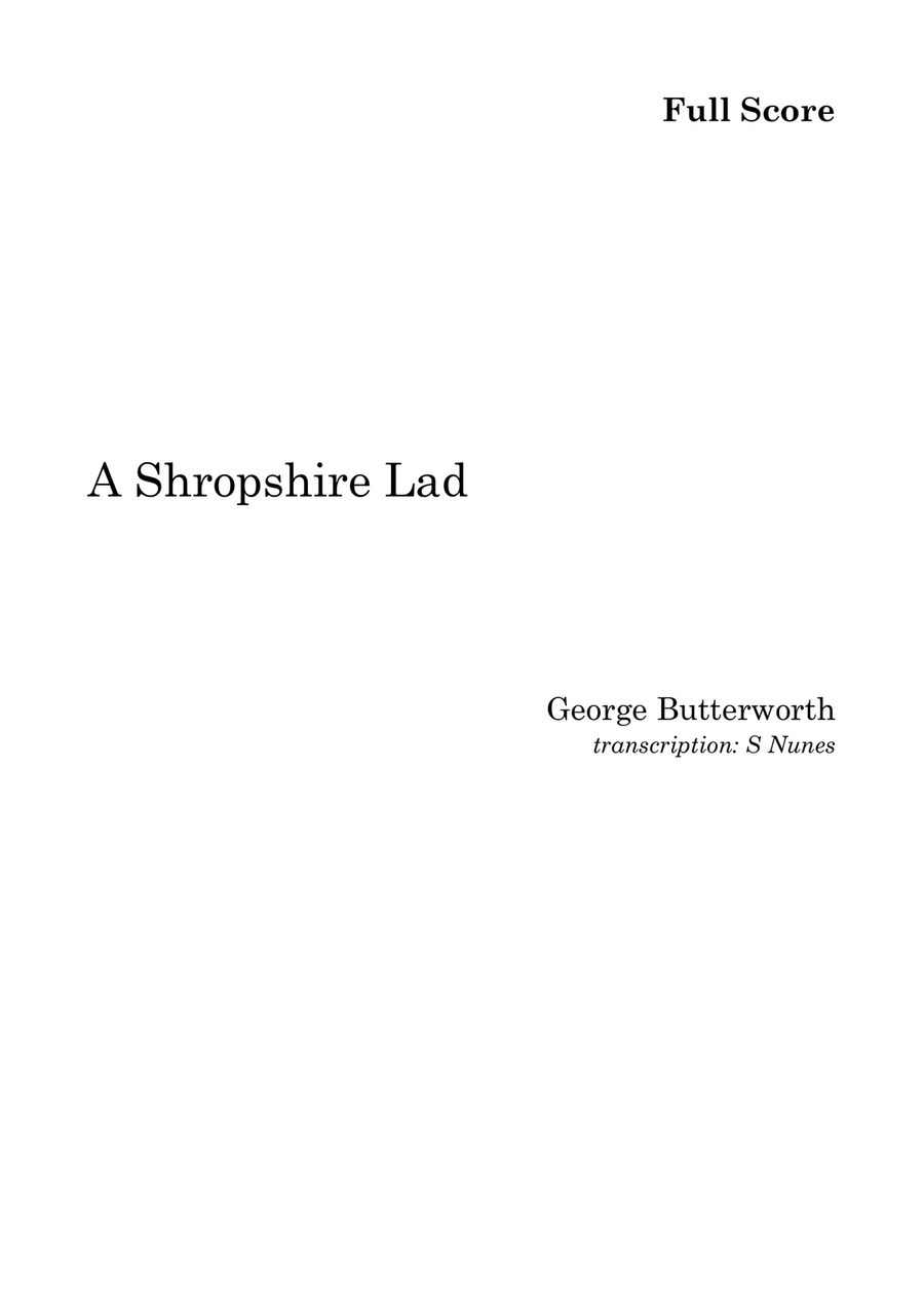 A Shropshire Lad Concert Band scores gallery preview page 1