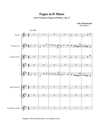 Mendelssohn - Fugue in D Minor, Op. 37 (Clarinet Septet + Piccolo)