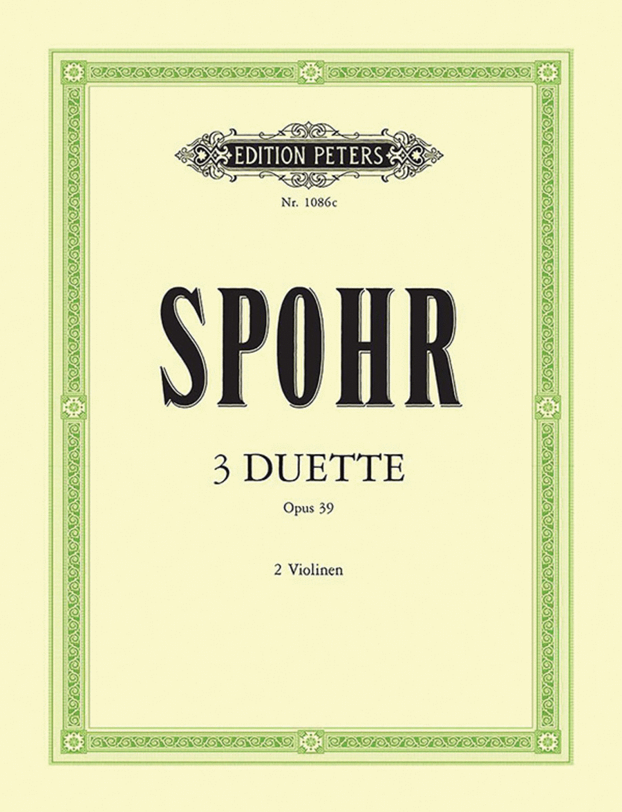 3 Duets Op. 39 for 2 Violins String Duet scores gallery preview page 1