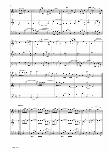 GALLO: TRIO SONATA IN Bb for flute, clarinet & bassoon or cello