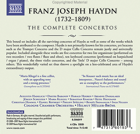 Complete Haydn Concertos