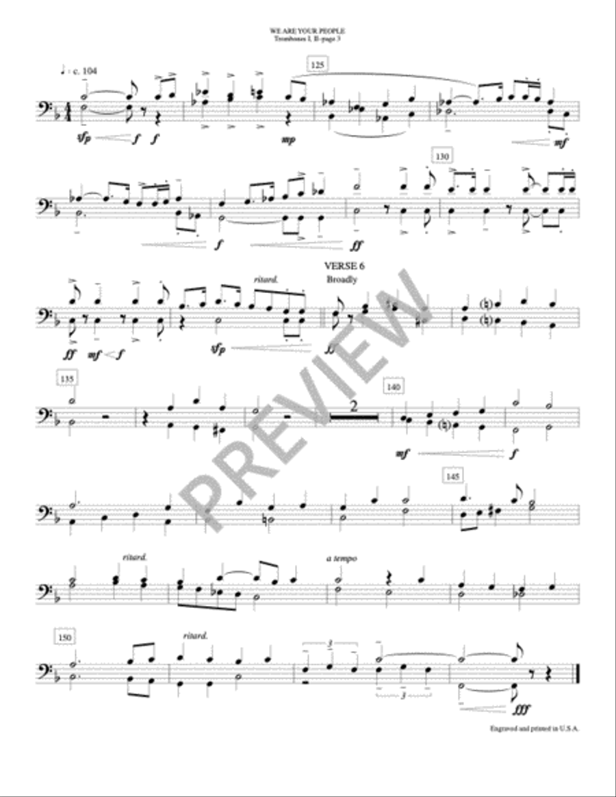 We Are Your People - Instrumental Edition Trombone scores gallery preview page 11