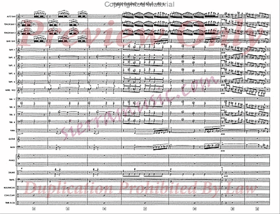 Fuego Cubano (Cuban Fire) Jazz Ensemble scores gallery preview page 6