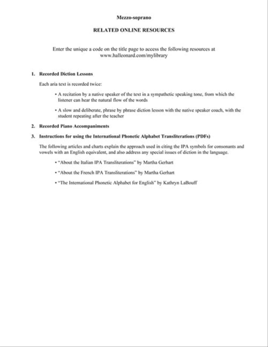 Selected Opera Arias Mezzo-Soprano Voice scores gallery preview page 4