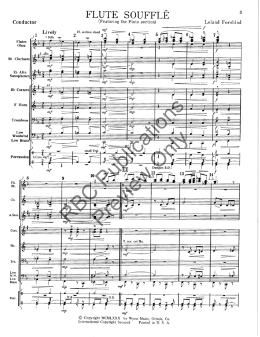 Flute Souffle Concert Band scores gallery preview page 4