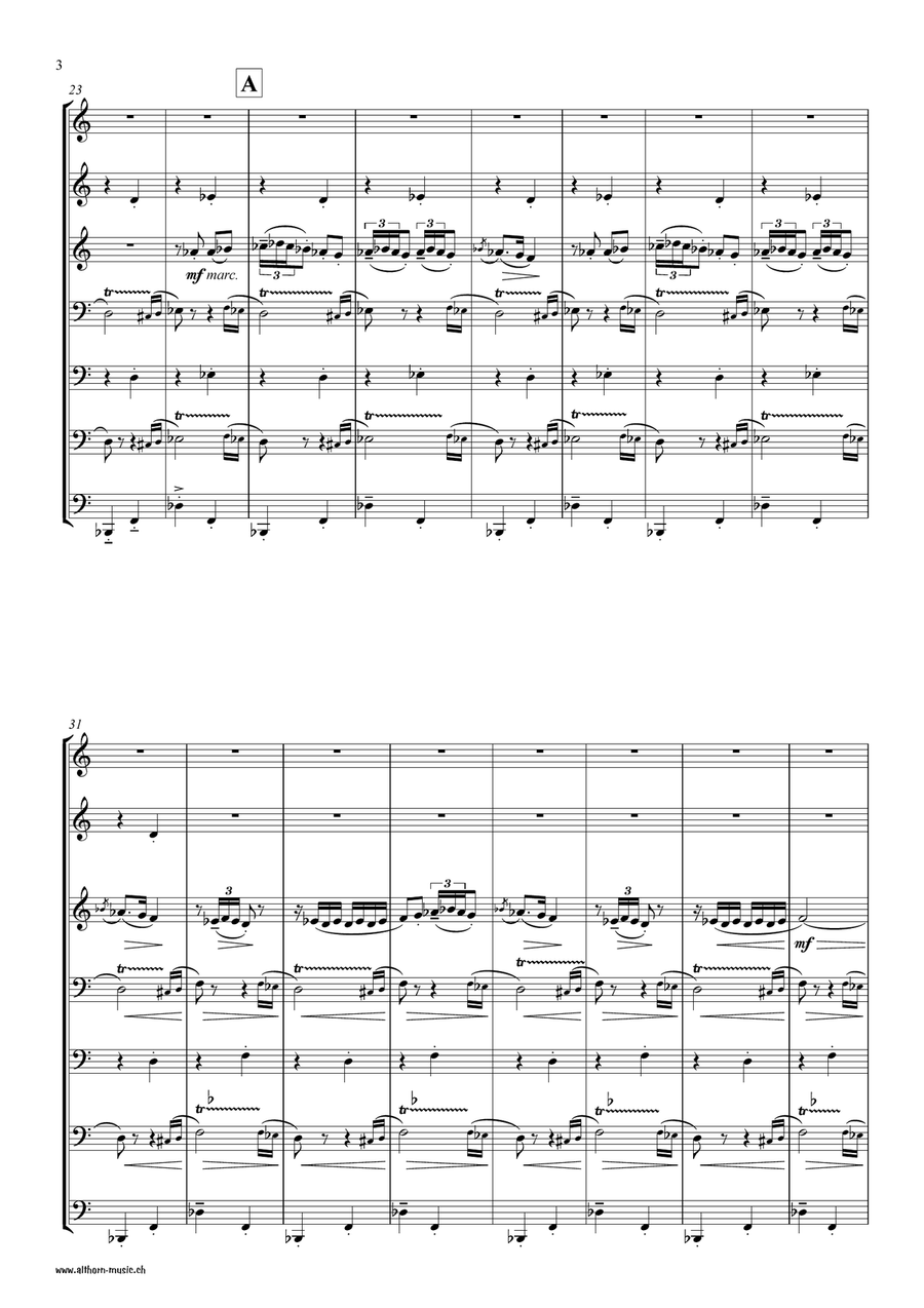 Ritual Fire Dance Brass Ensemble scores gallery preview page 5