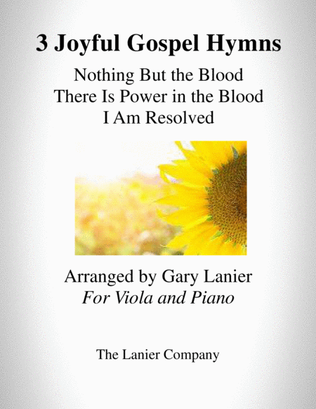 Book cover for 3 JOYFUL GOSPEL HYMNS (for Viola with Piano - Instrument Part included)