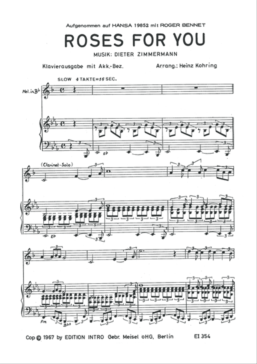 Roses For You Piano, Vocal scores gallery preview page 3