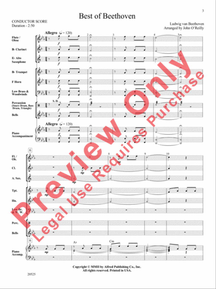 Best of Beethoven Concert Band scores gallery preview page 4