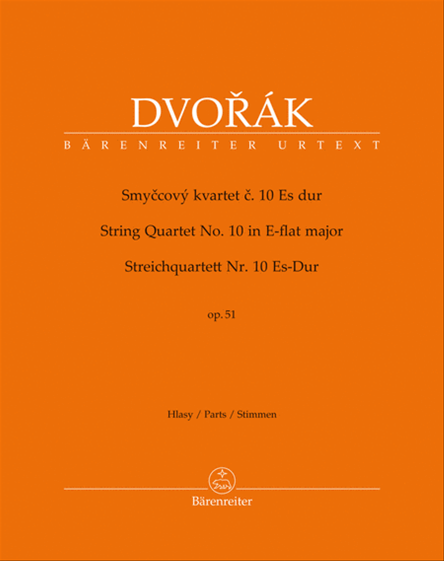 Book cover for String Quartet no. 10 in E-flat major, op. 51