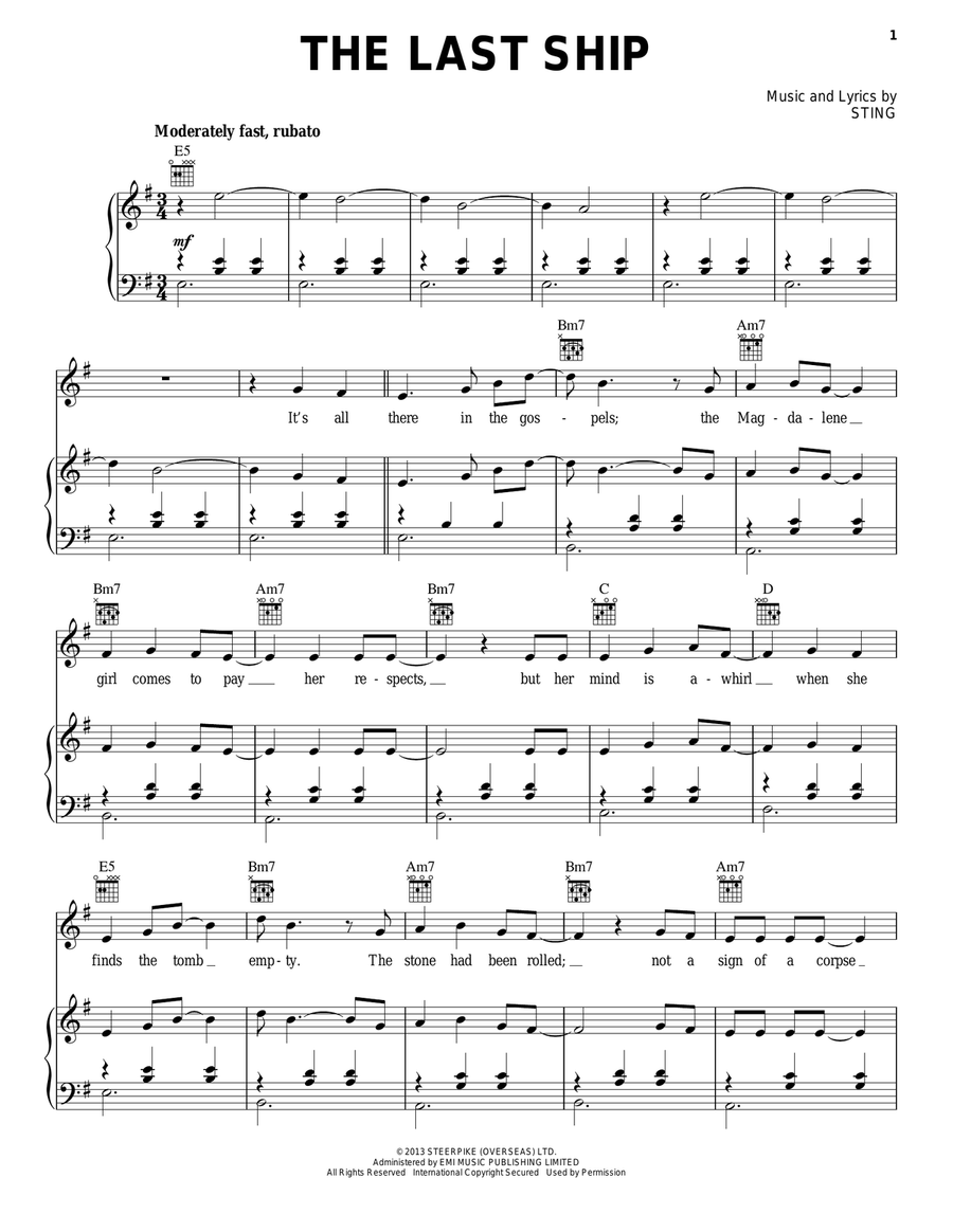 The Last Ship Acoustic Guitar scores gallery preview page 1