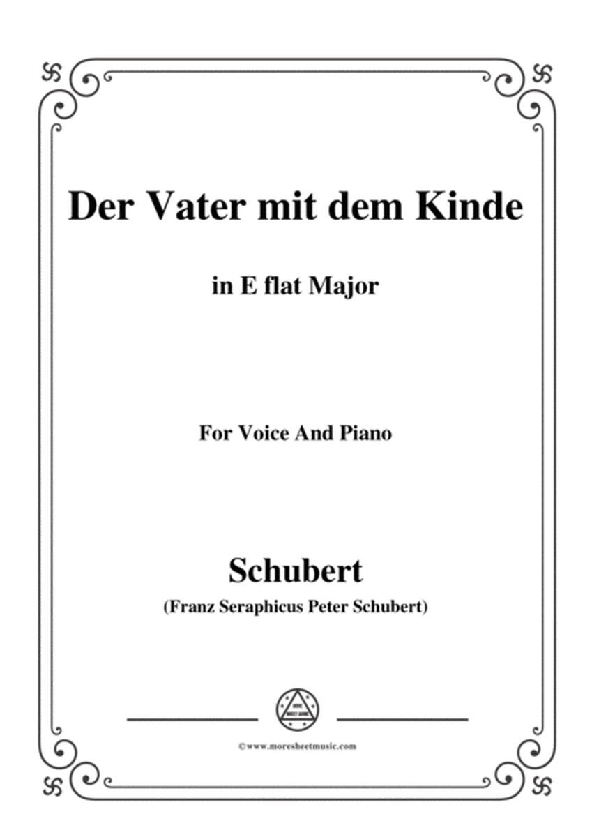 Schubert-Der Vater mit dem Kinde,in E flat Major,for Voice and Piano image number null