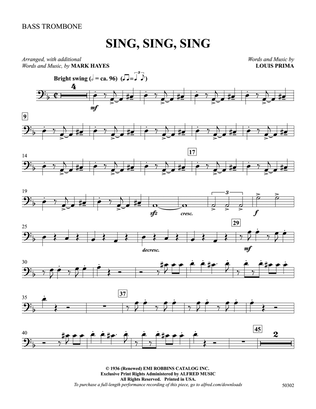 Sing, Sing, Sing: Bass Trombone