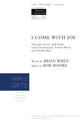 Book cover for I Come with Joy (Full Score)