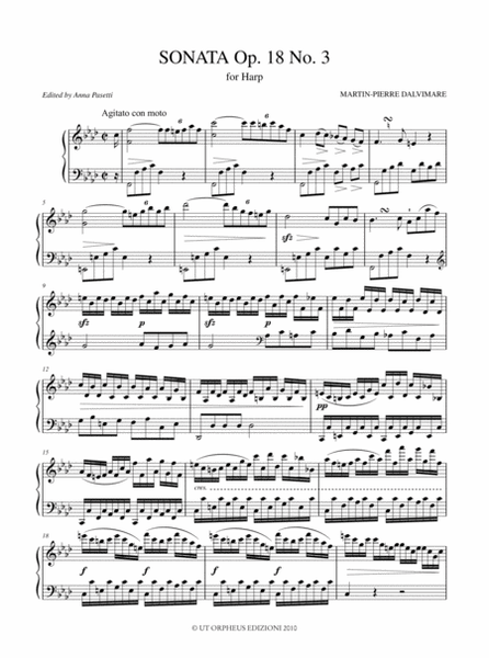 Sonata Op. 18 No. 3 for Harp