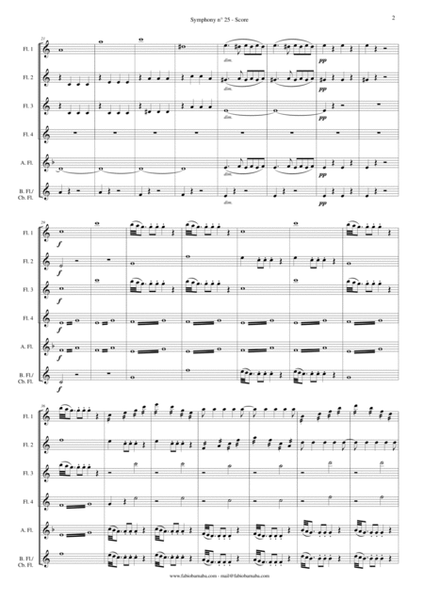 Symphony n°25 by Mozart (first movement) - for Flute Choir image number null