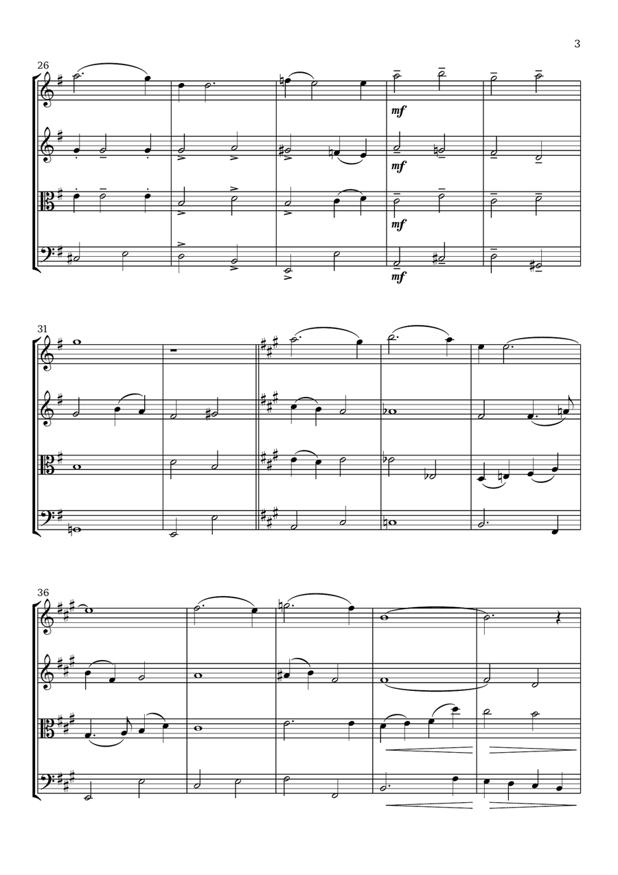 I'll Be Home For Christmas String Quartet scores gallery preview page 3