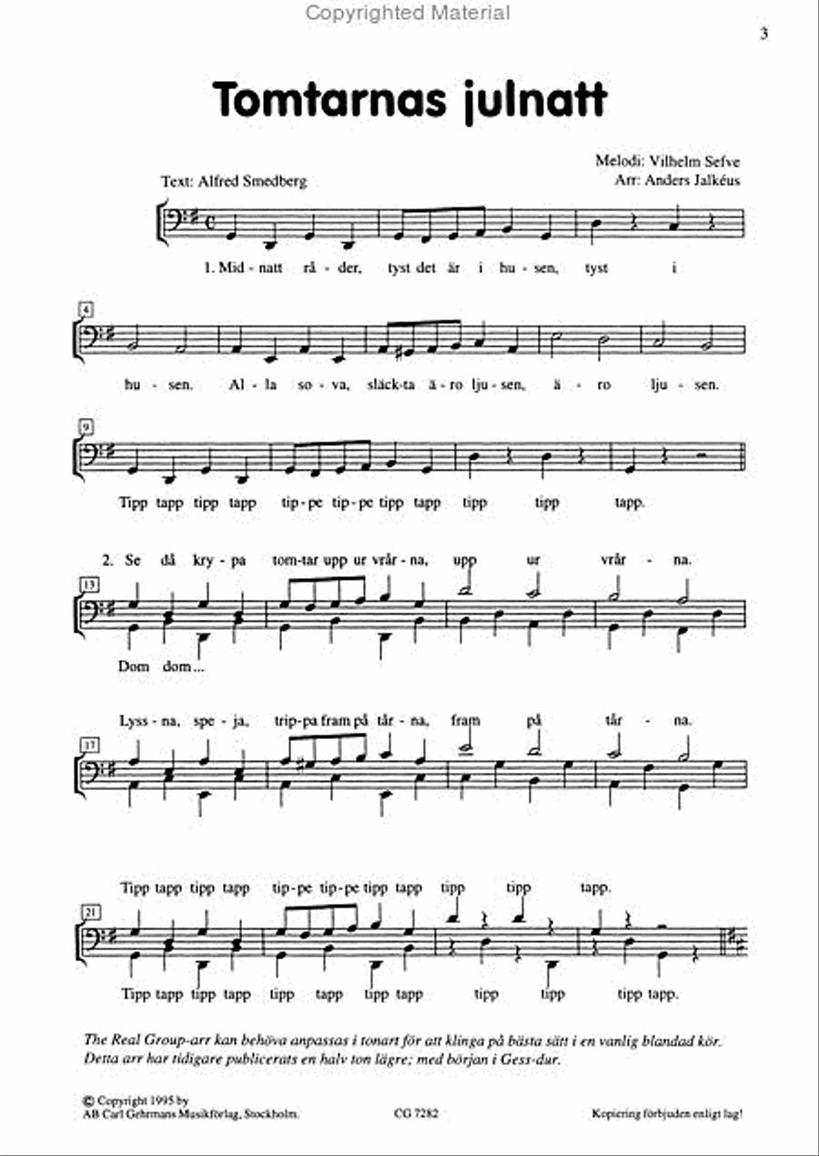 Tomtarnas julnatt SSATB scores gallery preview page 2