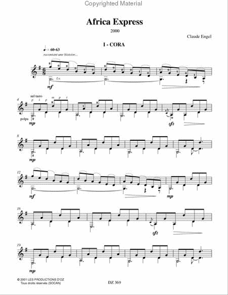 Africa Express Classical Guitar scores gallery preview page 2