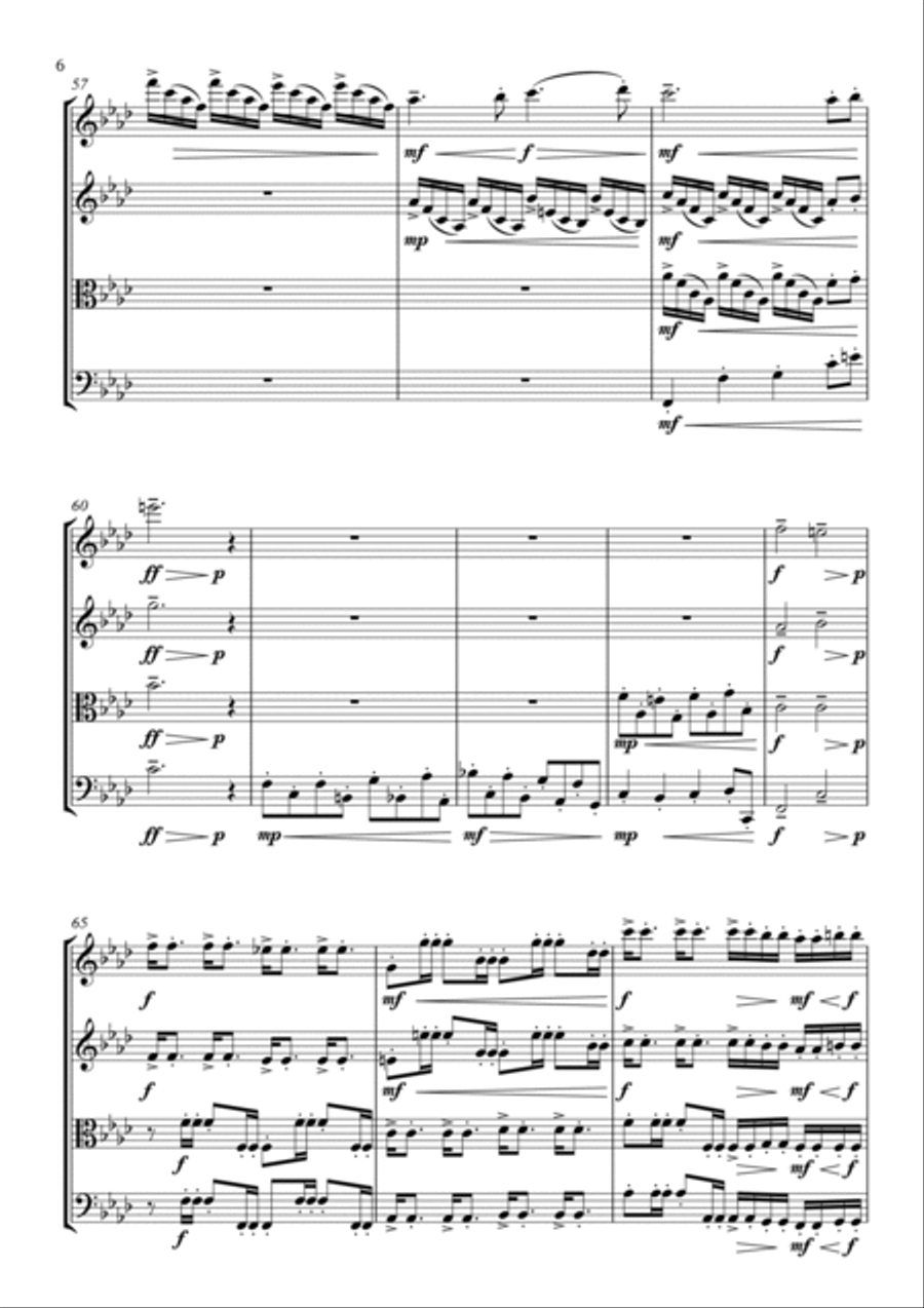 Paint It, Black Paint It, Black String Quartet scores gallery preview page 6