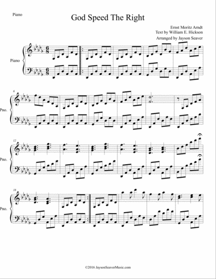 God Speed The Right 4-Part scores gallery preview page 6