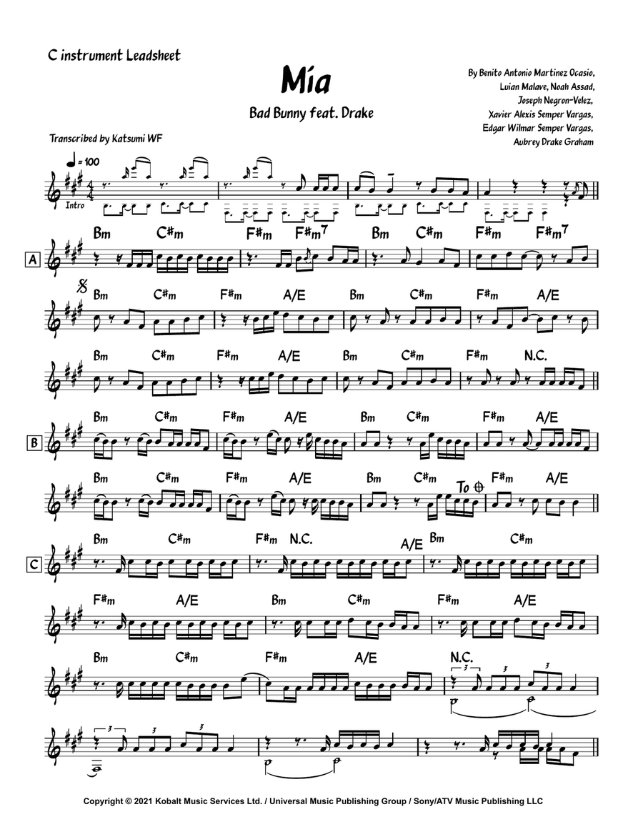 Mia Piano scores gallery preview page 1